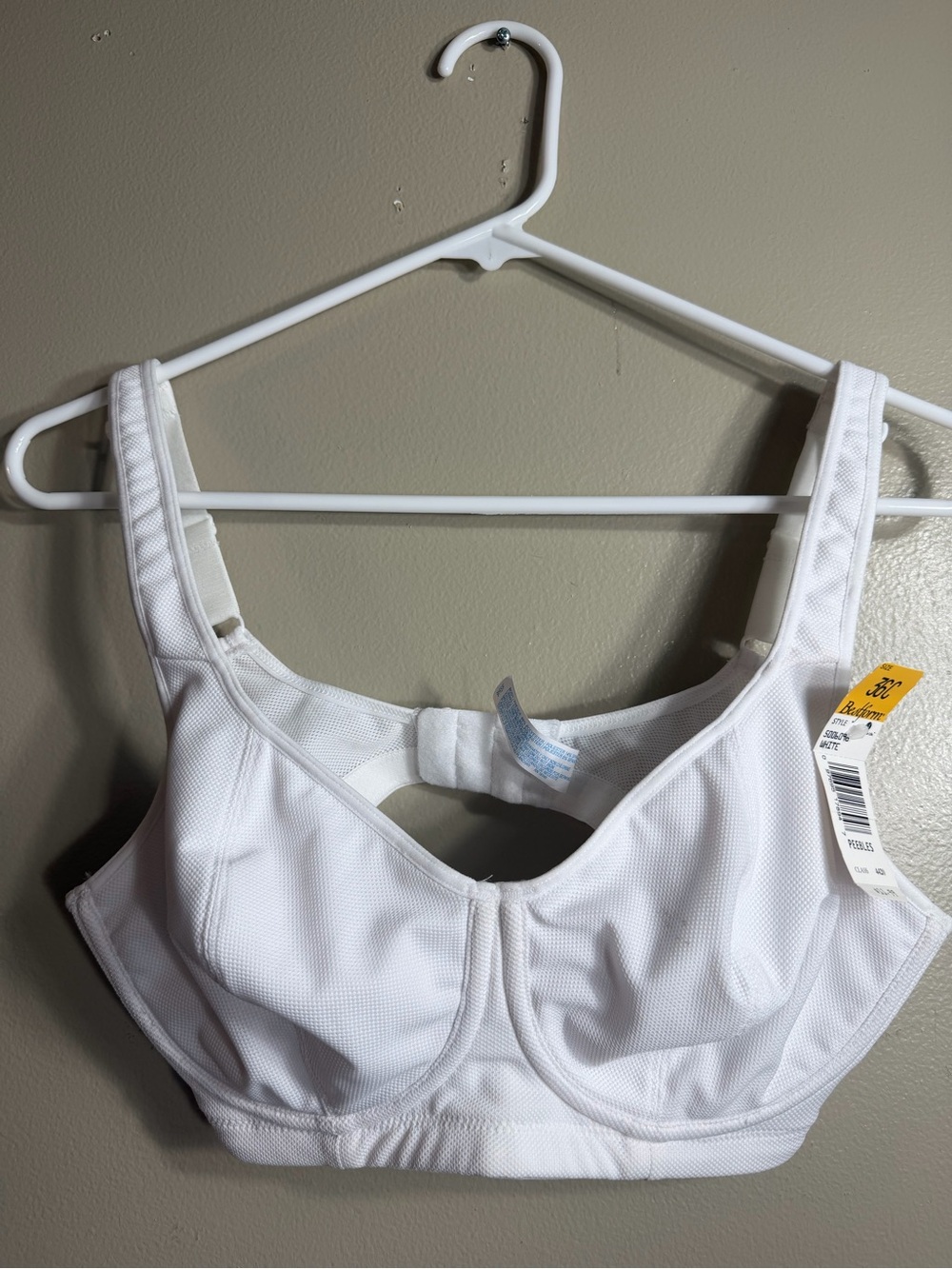 NWT Bestform White Full Support Underwire Bra 36C